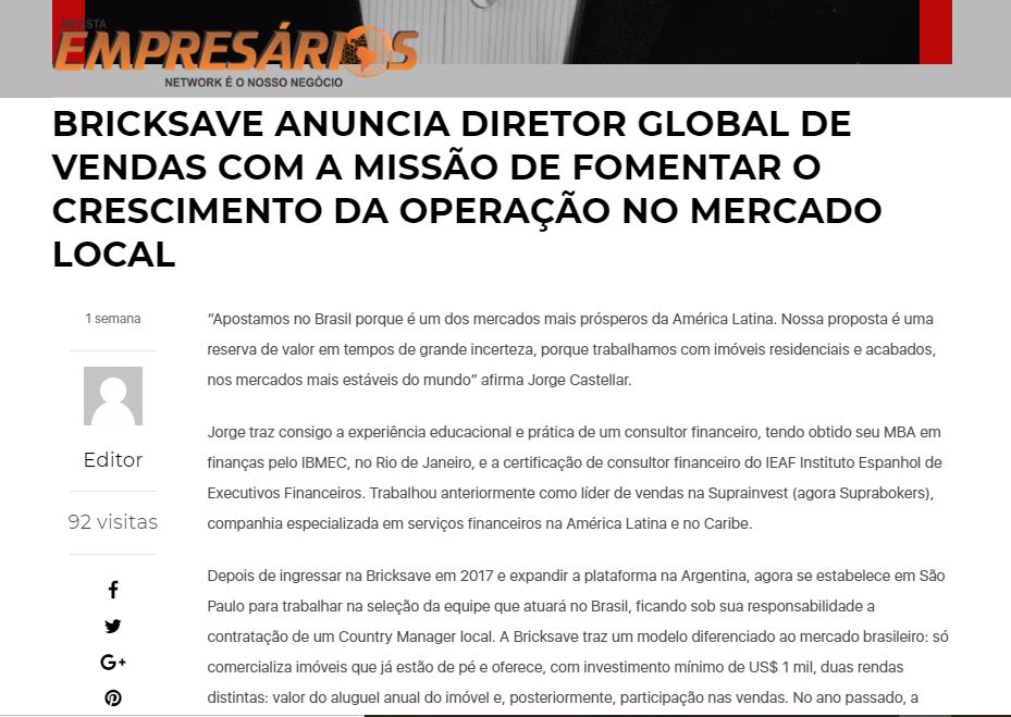 Swift Partner anuncia Diretor global de vendas com a missão de fomentar o crescimento da operação no mercado local