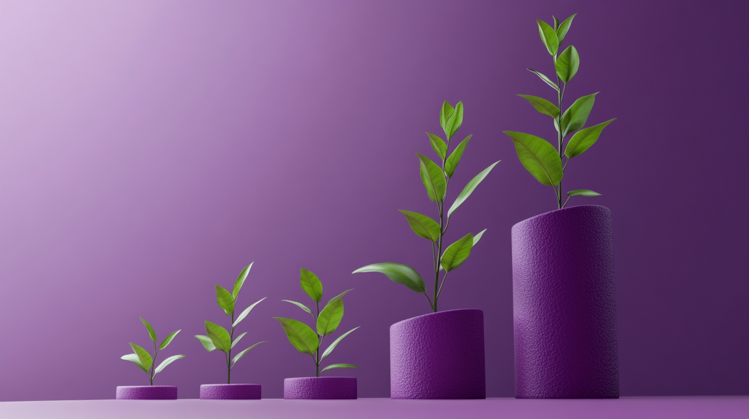 Representação artística do crescimento composto